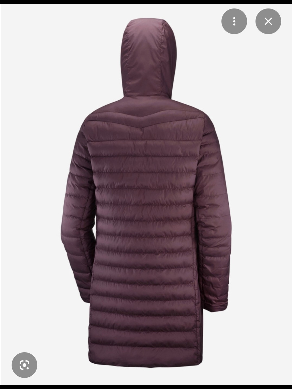 Salomon Long Quilted Puffer Coat - Mauve - Picture 8 of 9